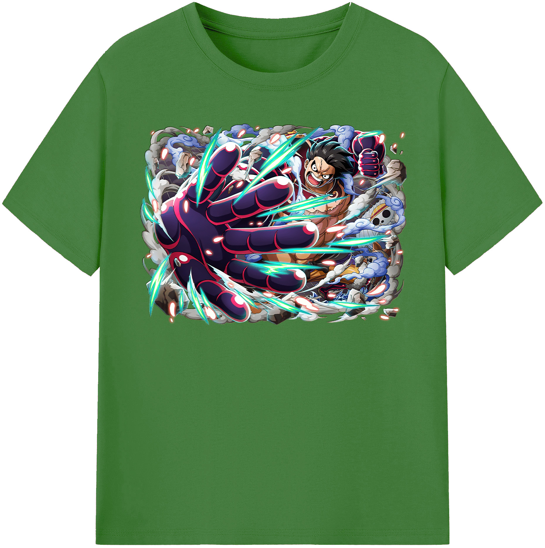 ワンピース モンキー・D・ルフィ ONE PIECE Monkey D. Luffy レディースカジュアルプリントTシャツ（綿100％）